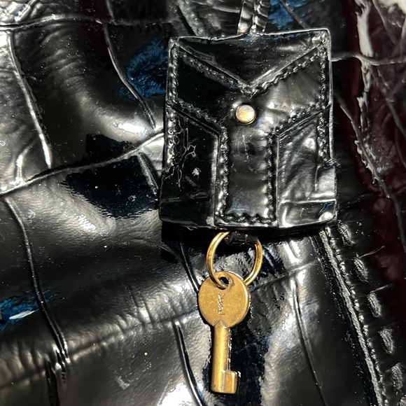 YSL Muse black croc embossed with gold details - Picture 3 of 10